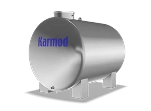 2 ton paslanmaz yatay su deposu